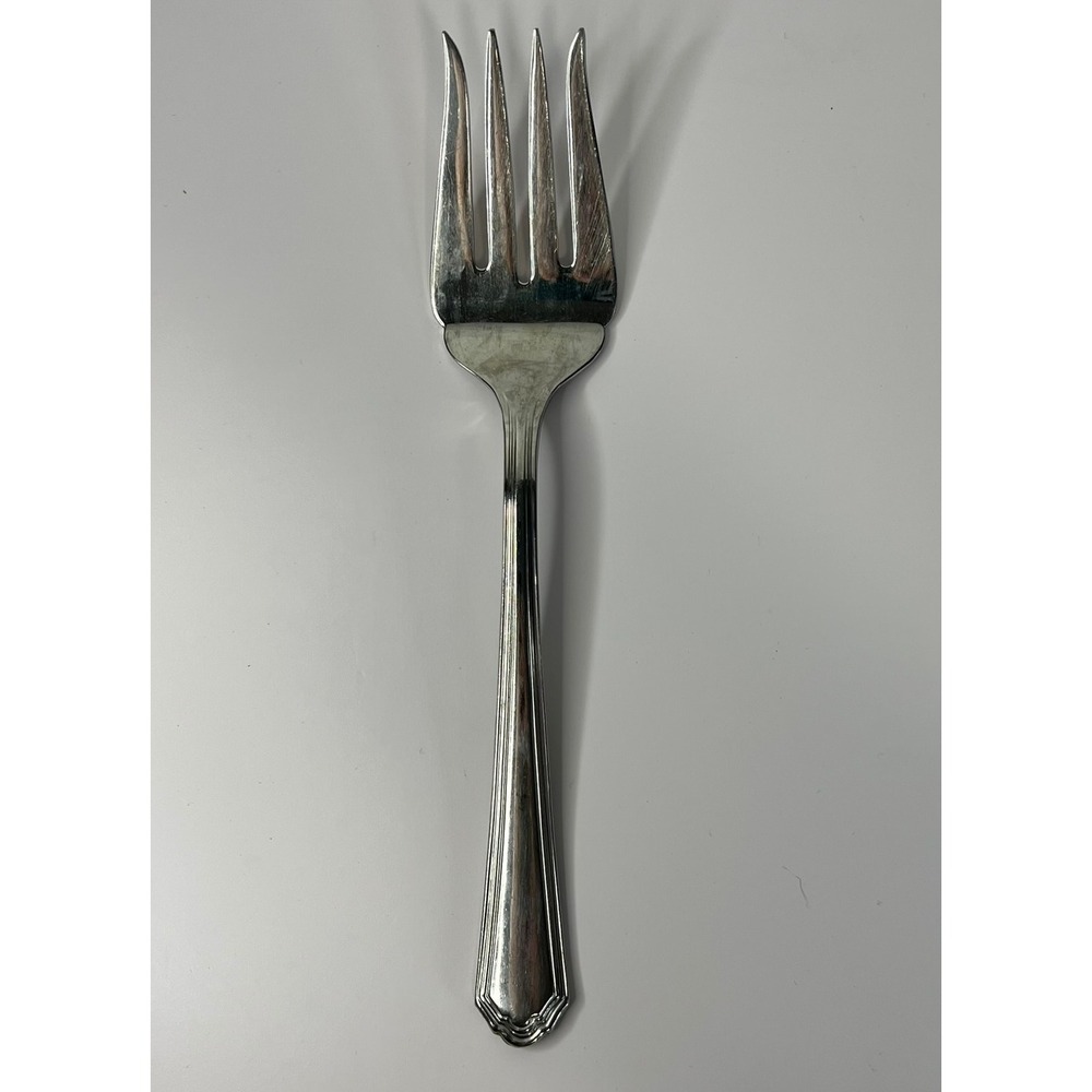 Lenox Cold Meat Serving Fork 9 1/8"‎ Archway Glossy 18/10 Scalloped Tip Flatware